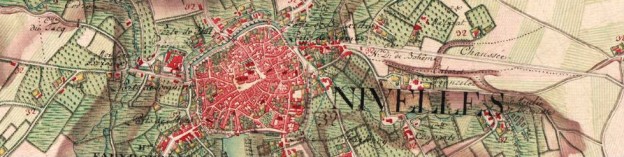 Carte de Nivelles aux environs de 1770